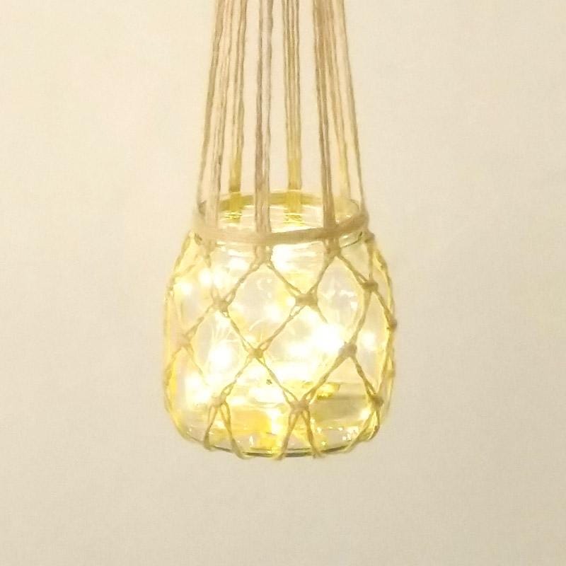 Frasco colgante de yute